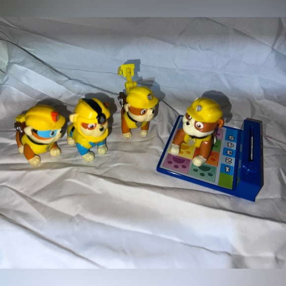 Rubble the “super pup” paw patrol bundle bulldozer action pack boogie board sea - Picture 2 of 6